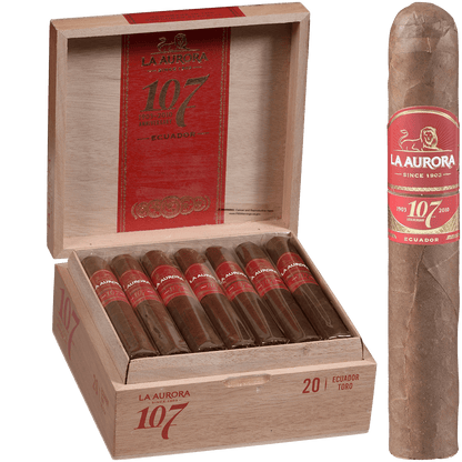 La Aurora 107 Ecuador  Sun Grown Toro 20Ct Box 5.5X54