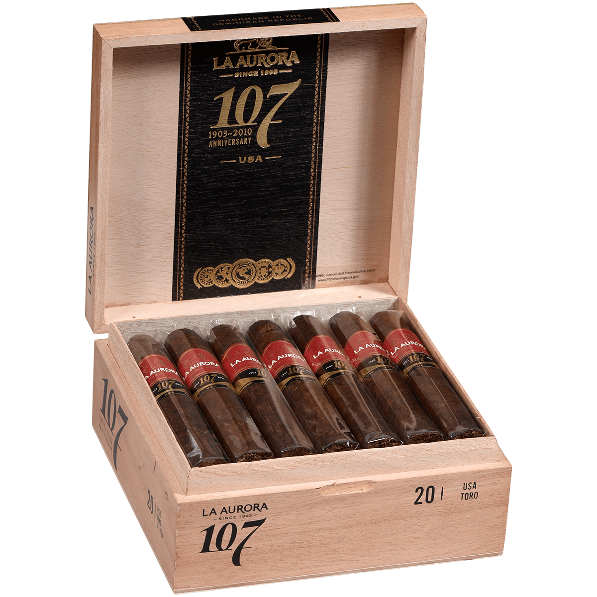 La Aurora 107 Usa Maduro Toro 20Ct Box 5.5X54