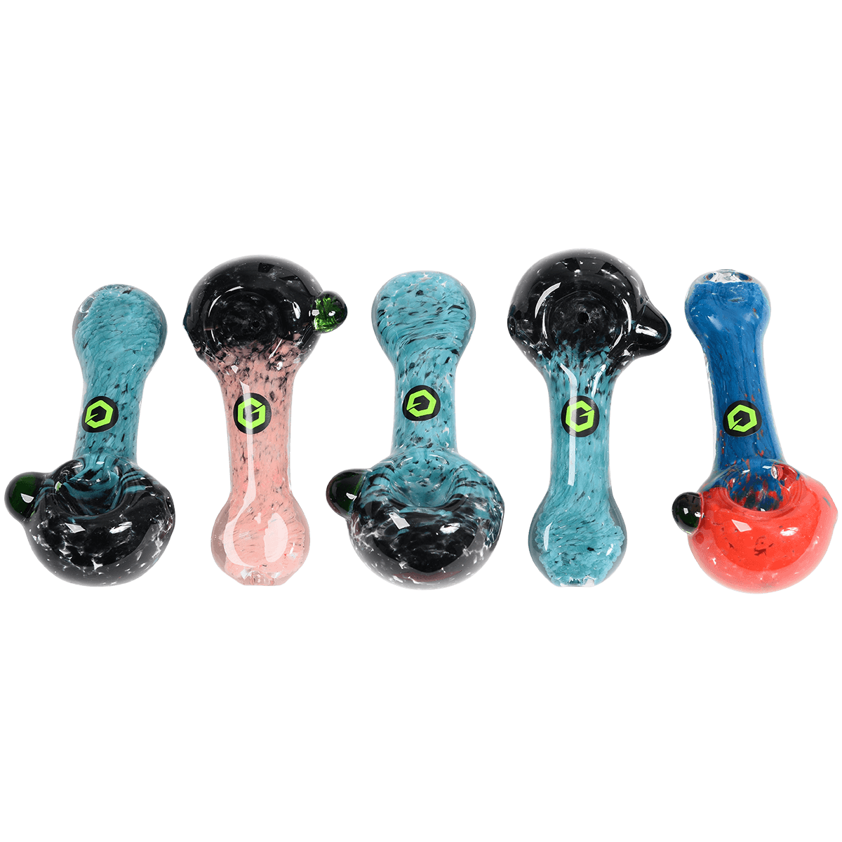 Pipes Greenhouse 3" Double Frit Glass Pipe 5 Ct.