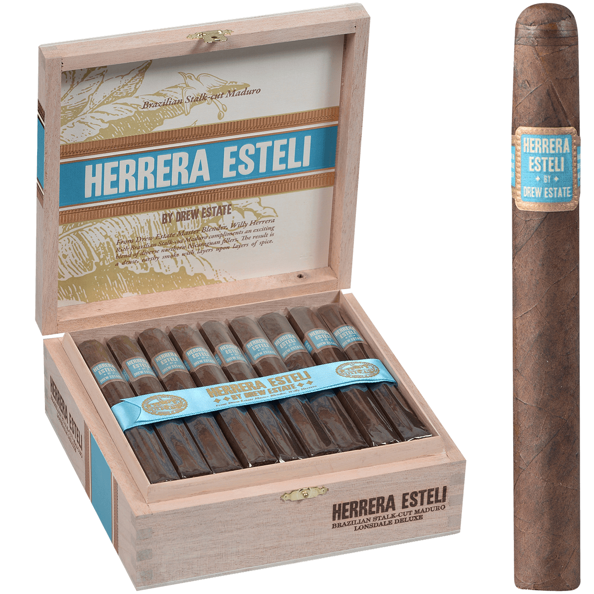 Herrera Esteli Brazilian Maduro Lonsdale Delux 25 Ct. 6X44 Box