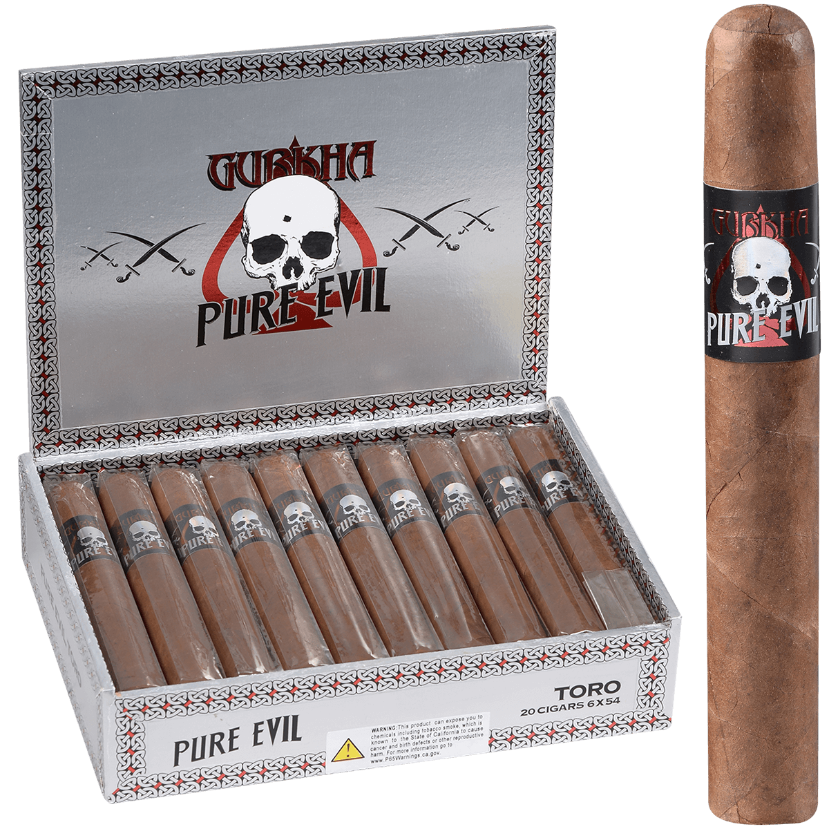 Gurkha Pure Evil Toro 20 Ct. 6X54
