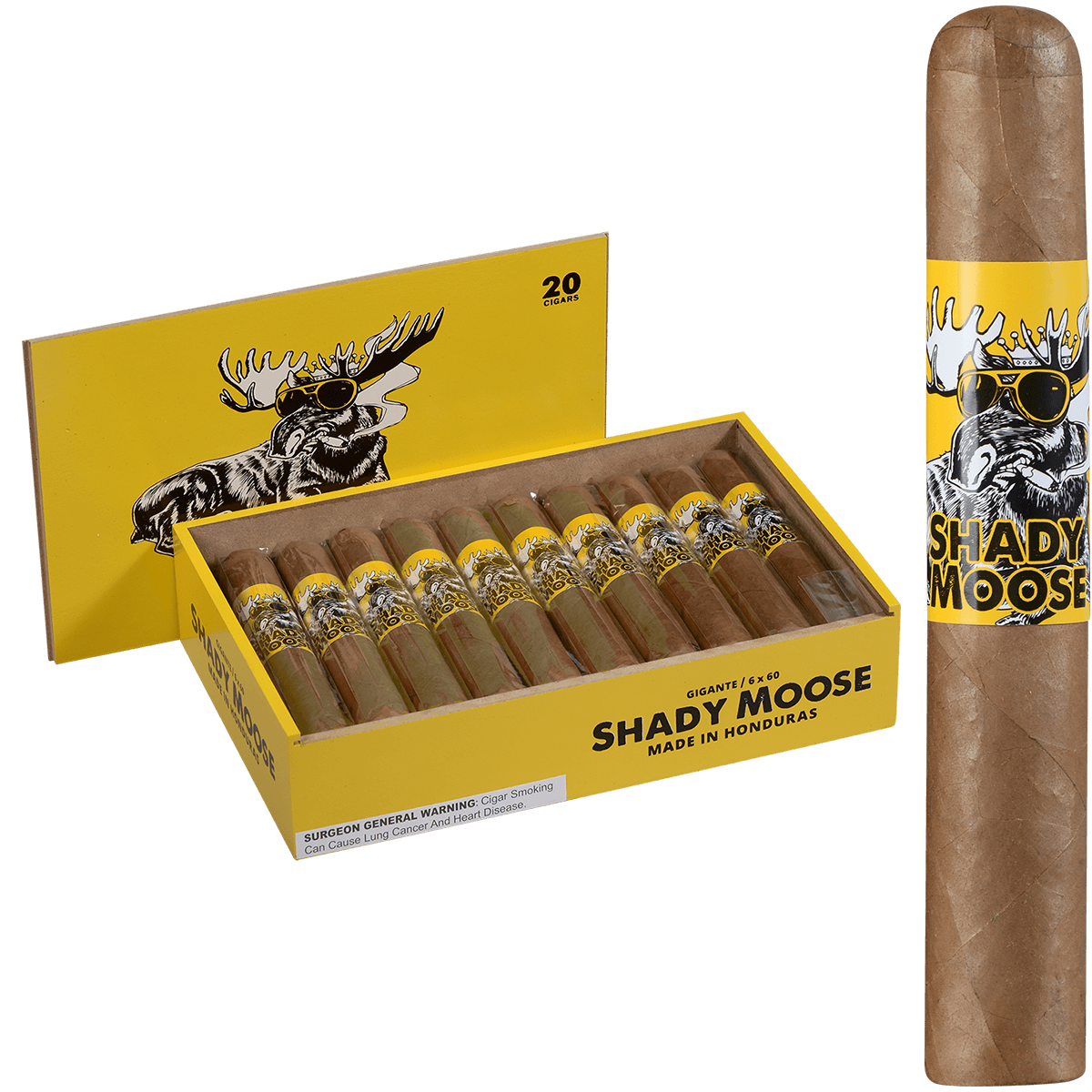 Chillin Moose Shady Moose Gigante 20 Ct. 6X60 Bx