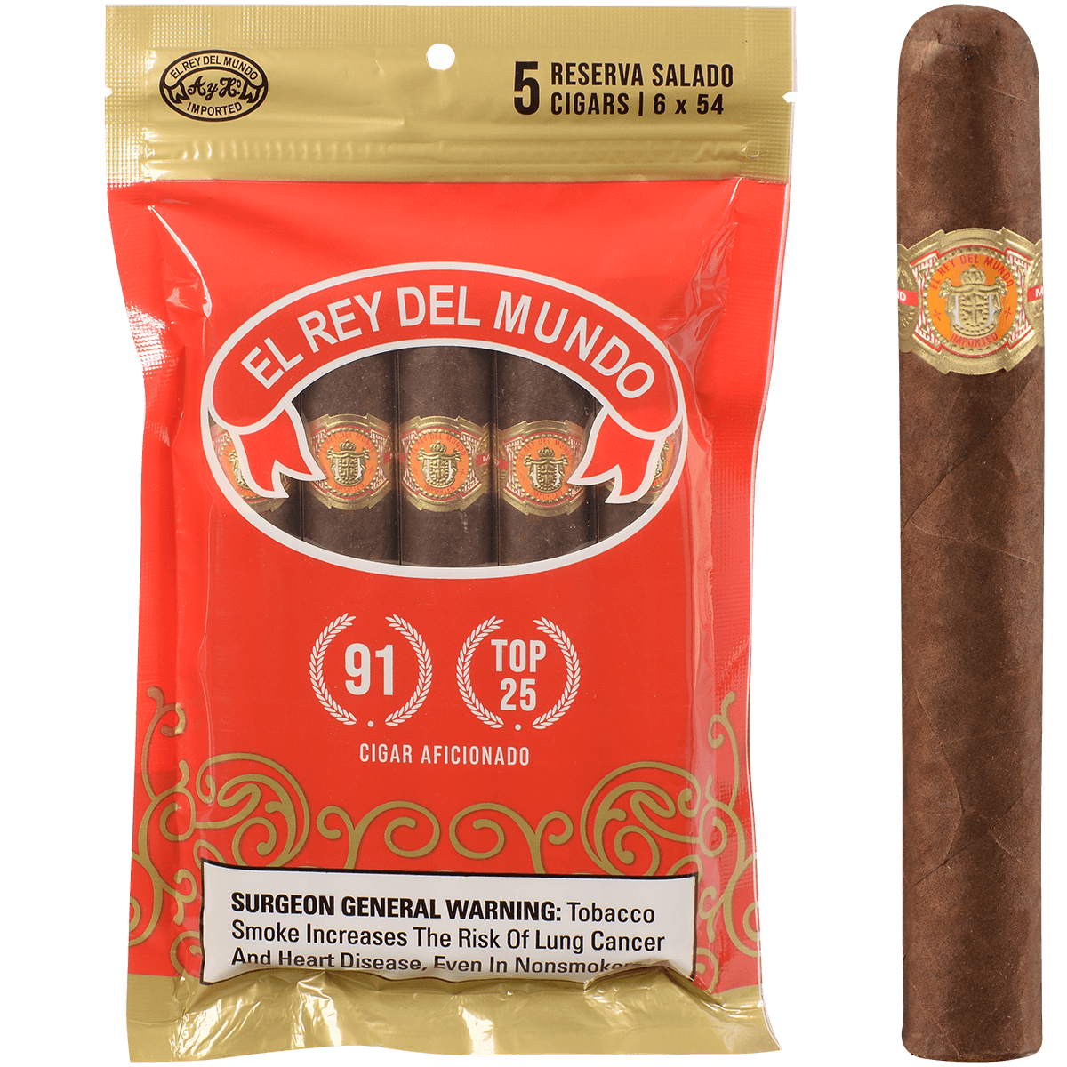 El Rey Del Mundo Naturals 5 Pk 6X54