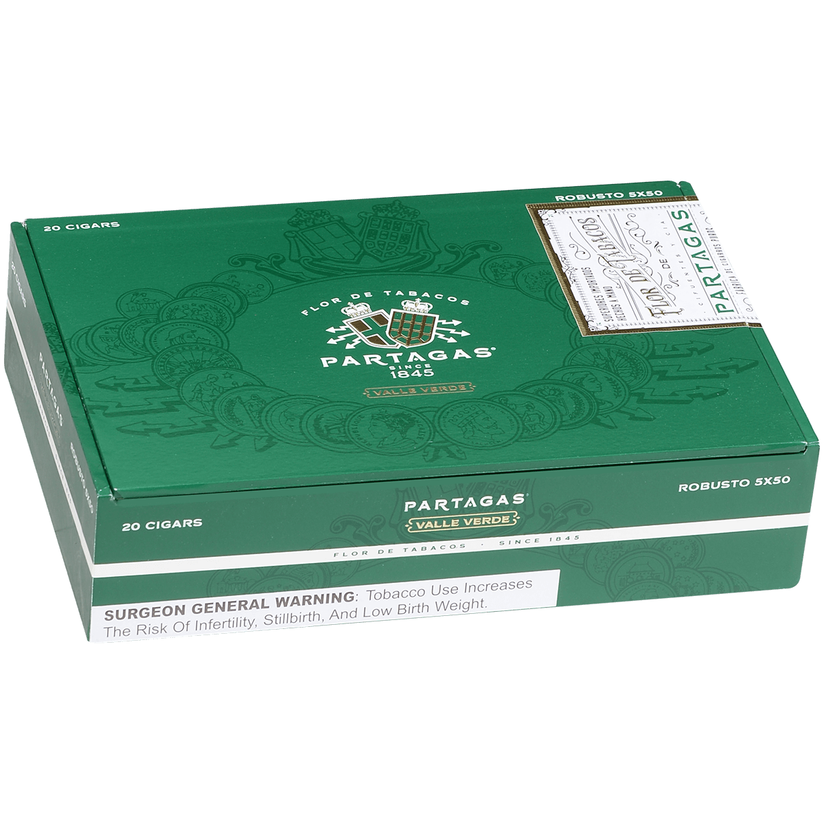 Partagas Valle Verde Robusto 20 Ct. 5 X 50 Bx