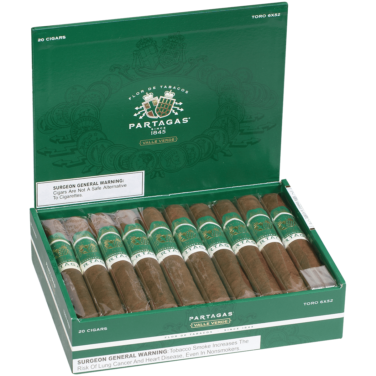 Partagas Valle Verde Toro 20 Ct. 6 X 52 Bx