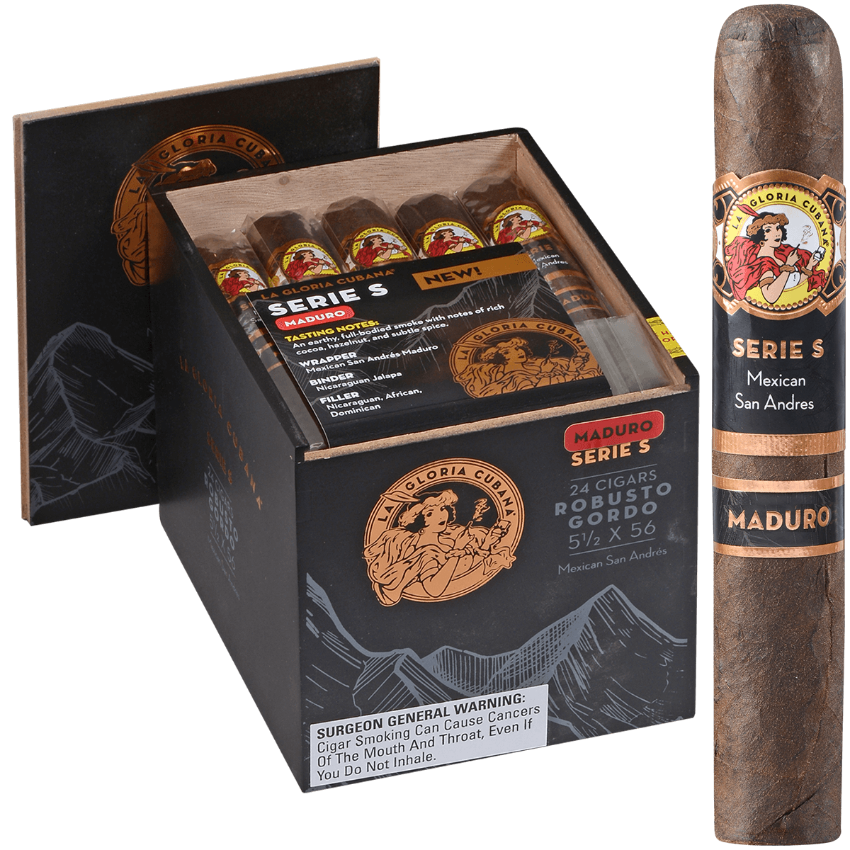 La Gloria Cubana Serie S Maduro Robusto Gordo 24 Ct. 55 X 56