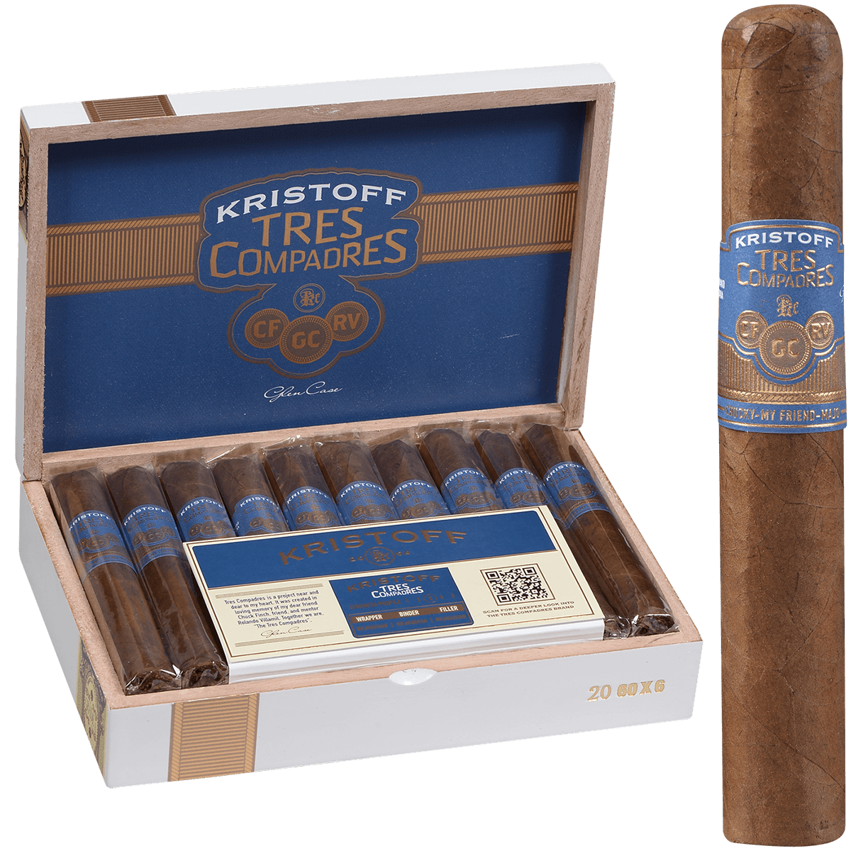 Kristoff Tres Compadres 6X60 20 Ct 6X60 Bx