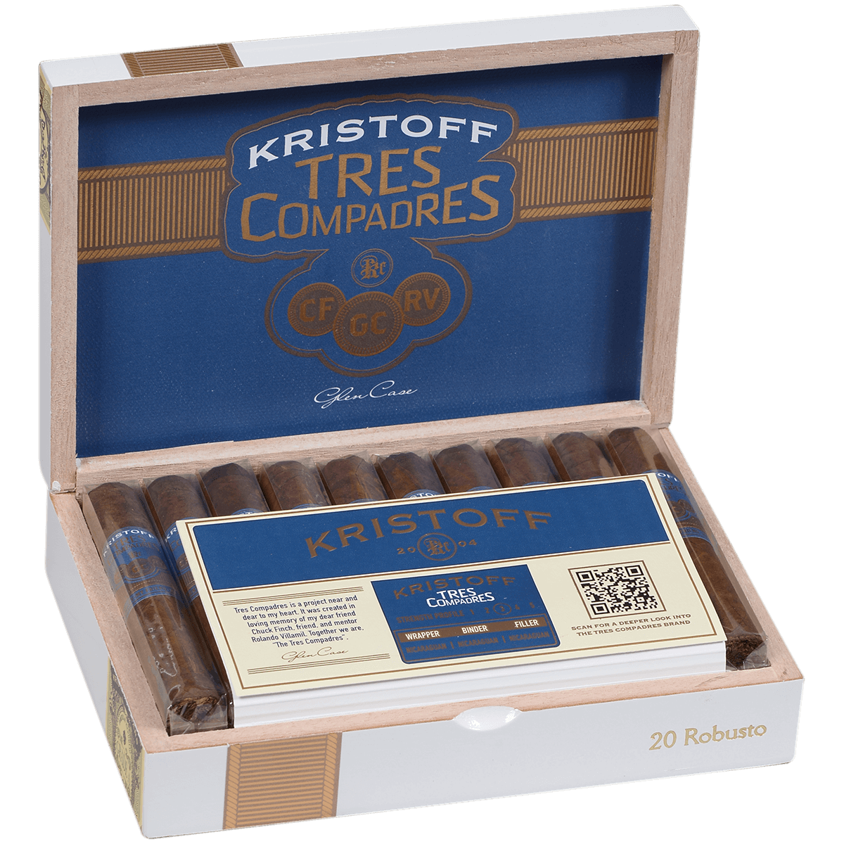 Kristoff Tres Compadres Robusto 20 Ct. 5 X 50 Bx