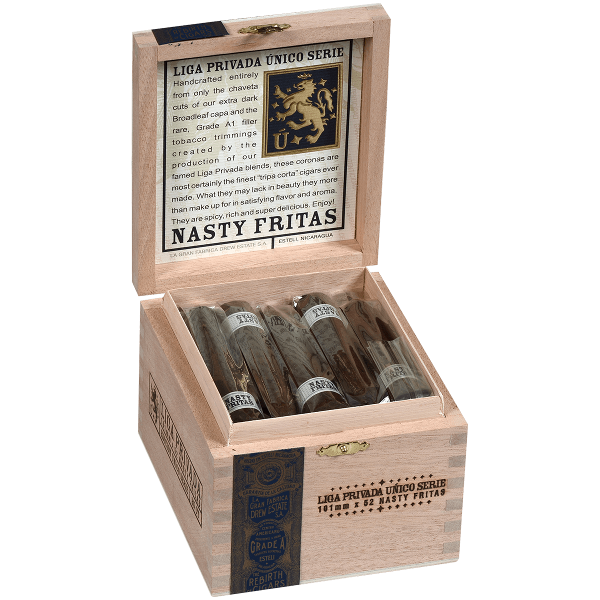 Liga Privada Unico Nasty Fritas 25 Ct. 4 X 52 Bx