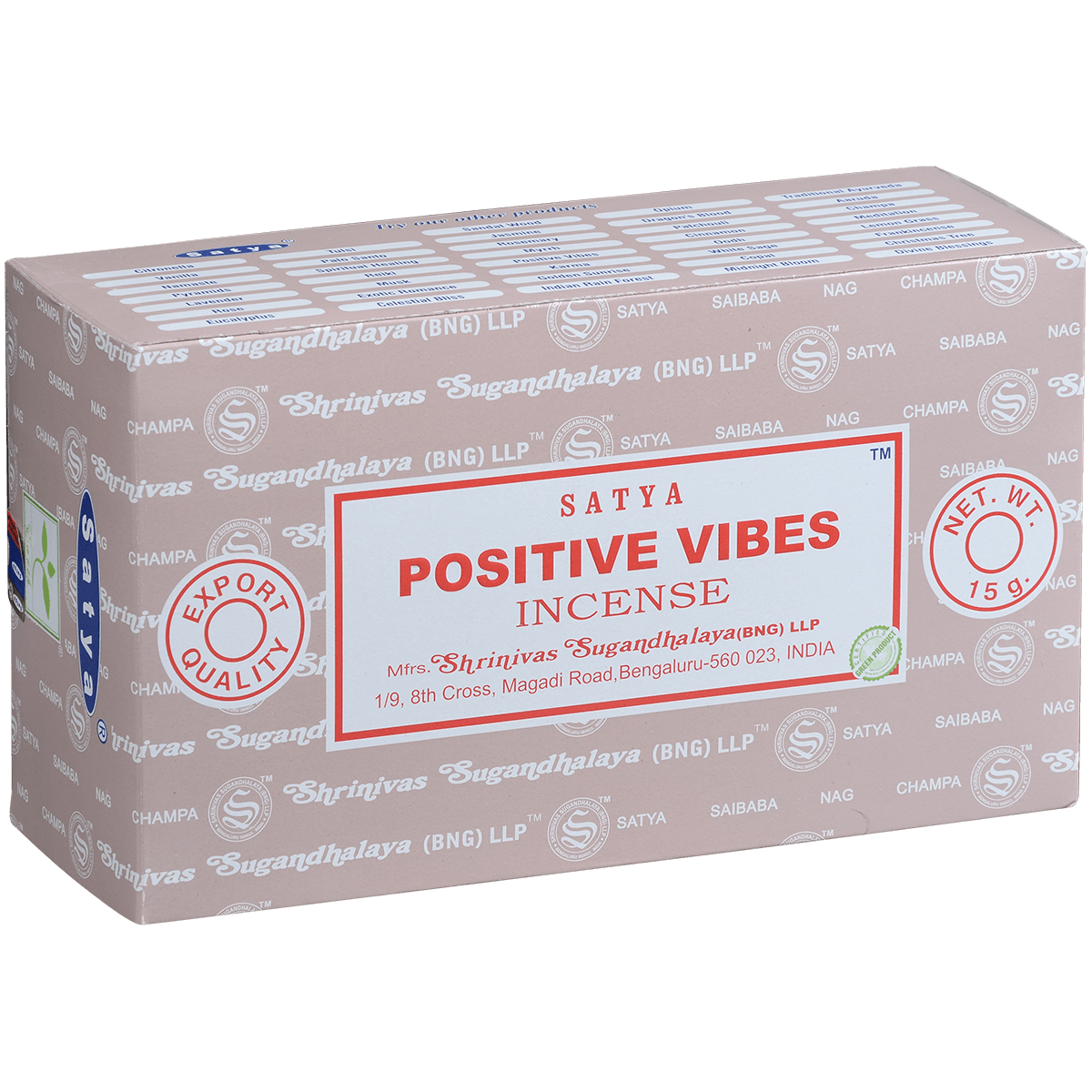 Incense Satya Sandalwood 15 G 12 Ct. Box