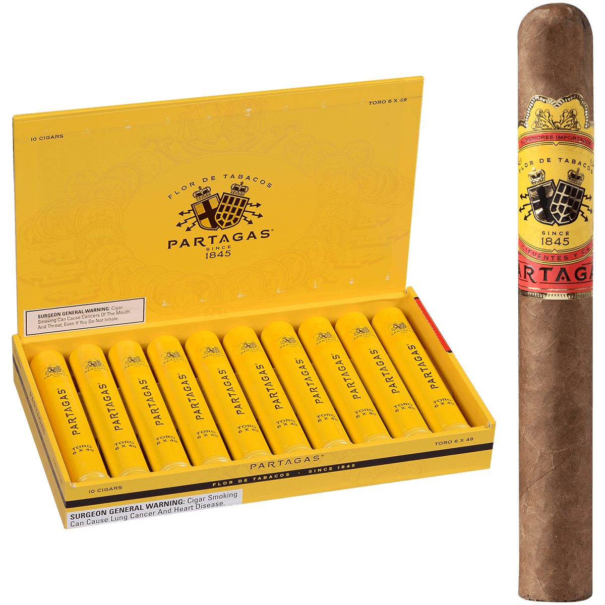 Partagas Toro Tube 10 Ct 6 X 49 Bx
