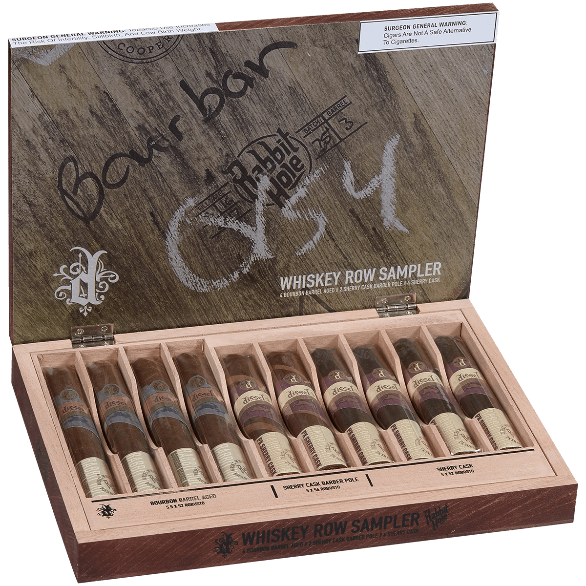 Diesel Whiskey Row Robusto 10Ct Sampler Bx