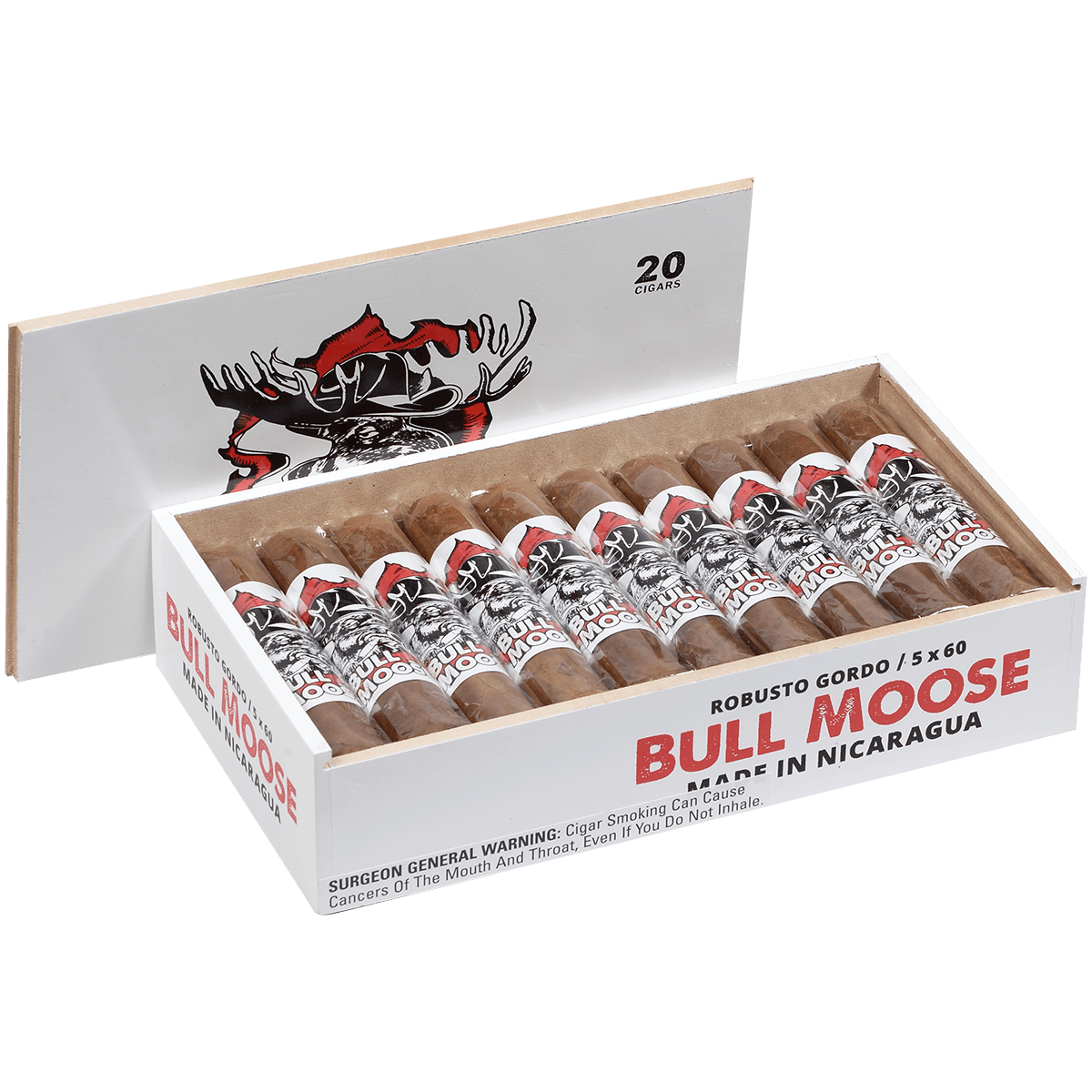 Chillin Moose Bull Moose Robusto Gordo 20 Ct. 5X60 Bx