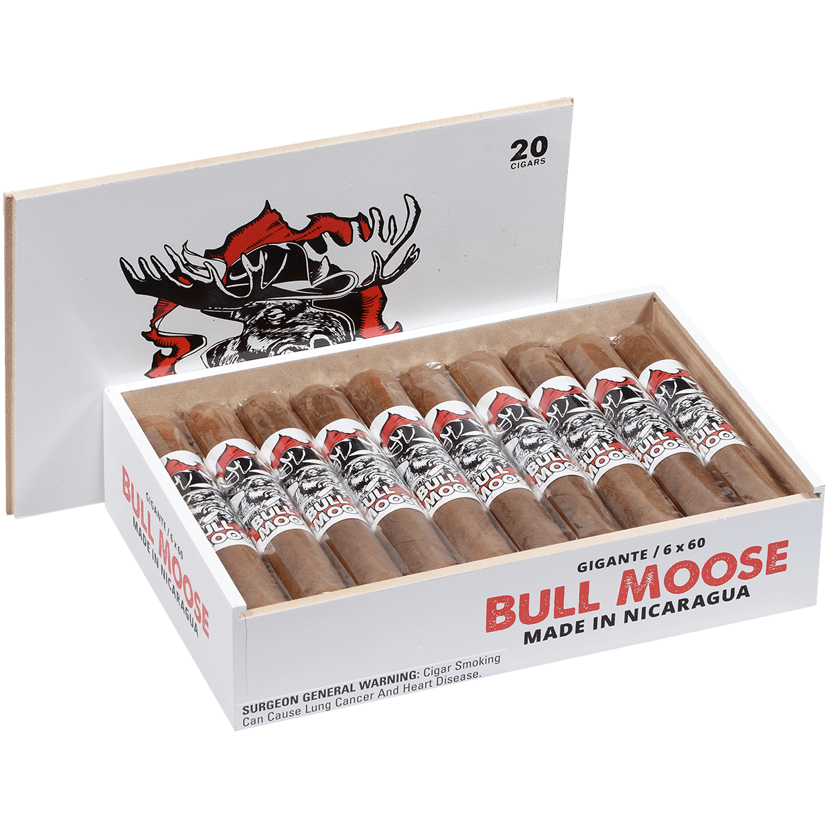 Chillin Moose Bull Moose Gigante 20 Ct. 6X60 Bx