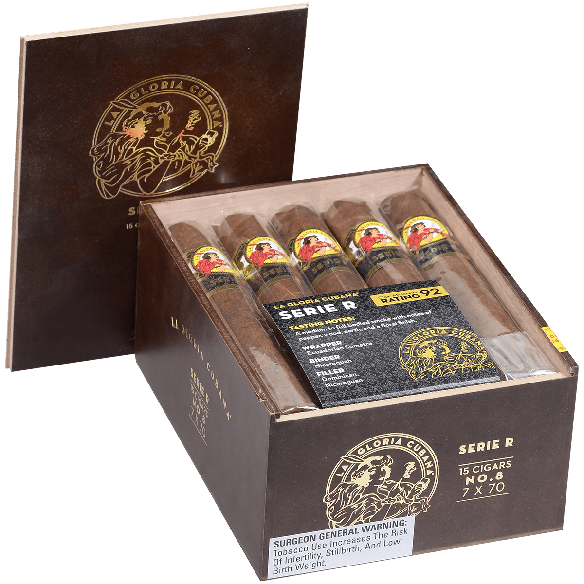 La Gloria Cubana Serie R No.8 15 Ct. 7X70 Bx