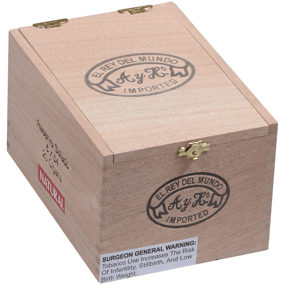 El Rey Del Mundo Natural Reserva Salado 20 Ct. 6X54 Box