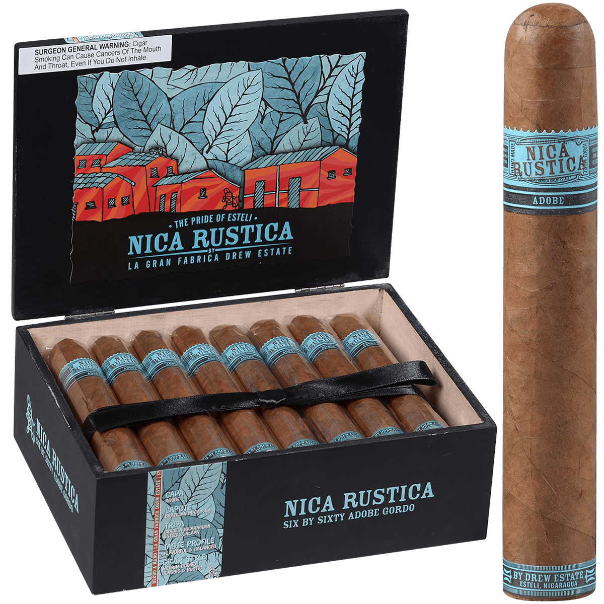 Nica Rustica Adobe Gordo 25 Ct. 6X60 Bx