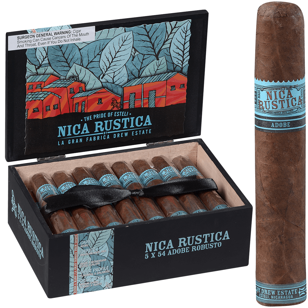 Nica Rustica Adobe Robusto 25 Ct. 5X54 Bx