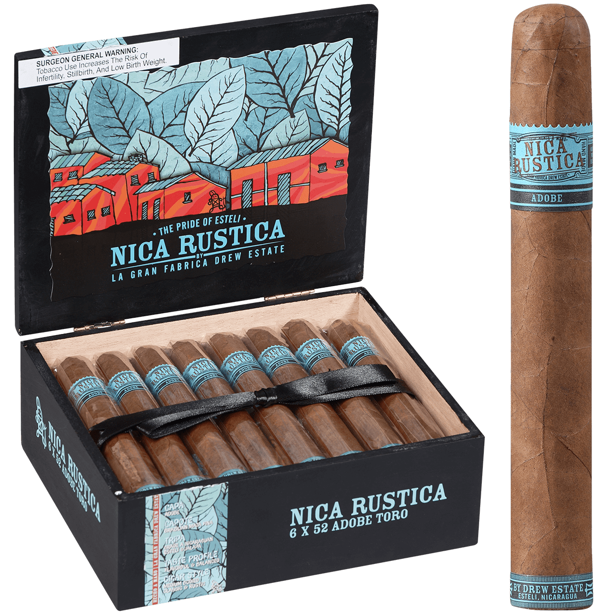 Nica Rustica Adobe Toro 25 Ct. 6X52 Bx.
