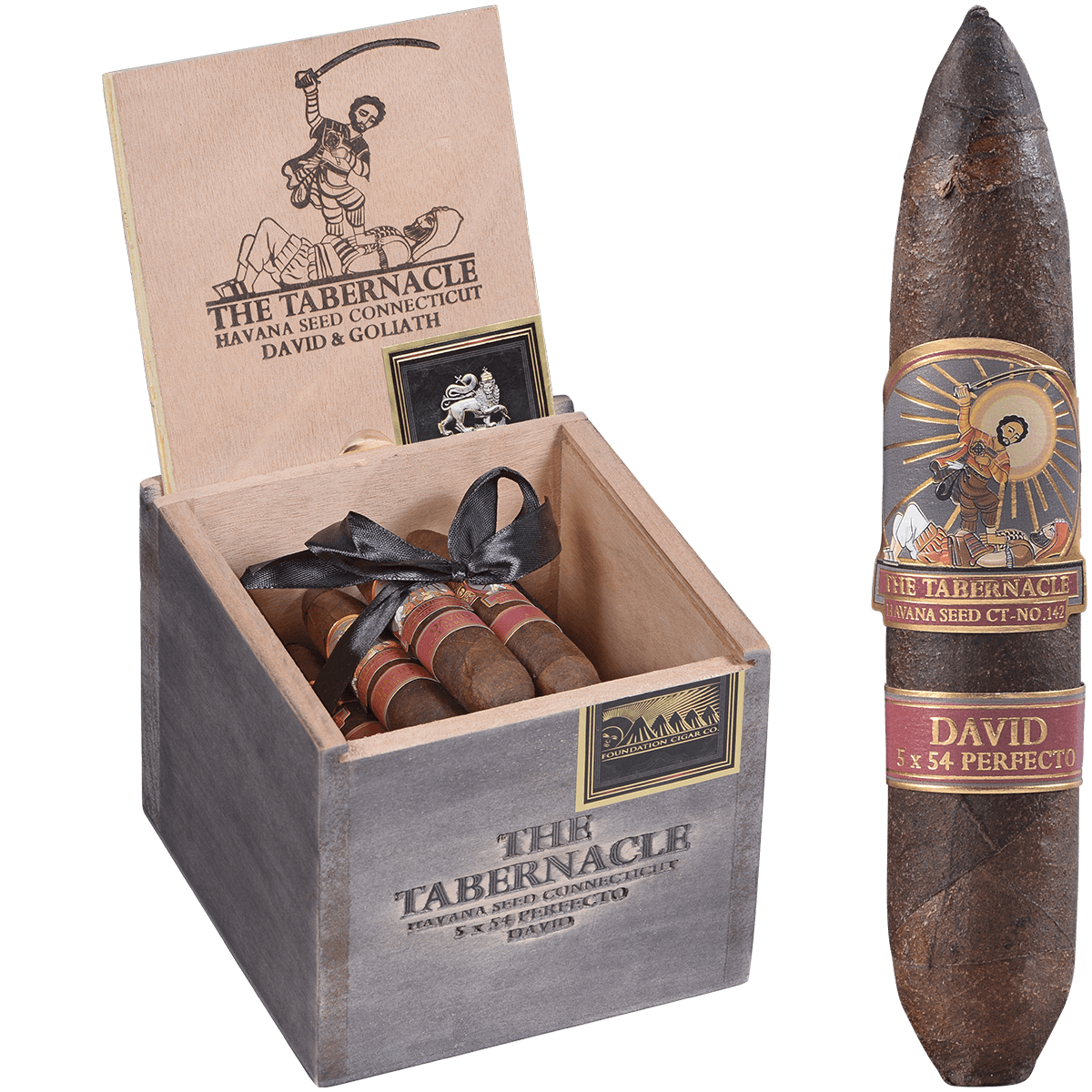 Foundation The Tabernacle Havana Seed Ct No. 142 David Perfecto 25 Ct. 5X54