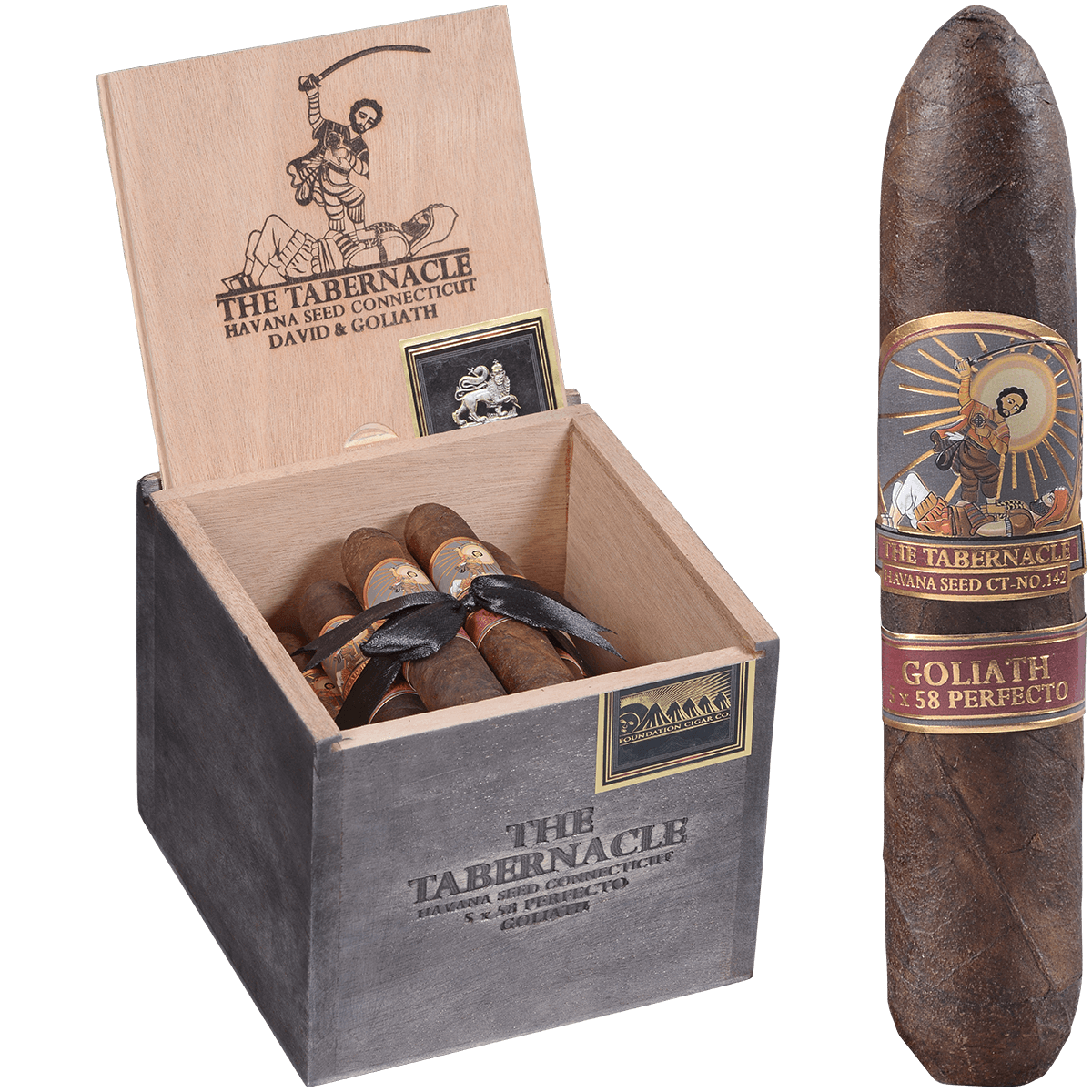 Foundation The Tabernacle Havana Seed Ct No. 142 Goliath Perfecto 25 Ct. 5X58