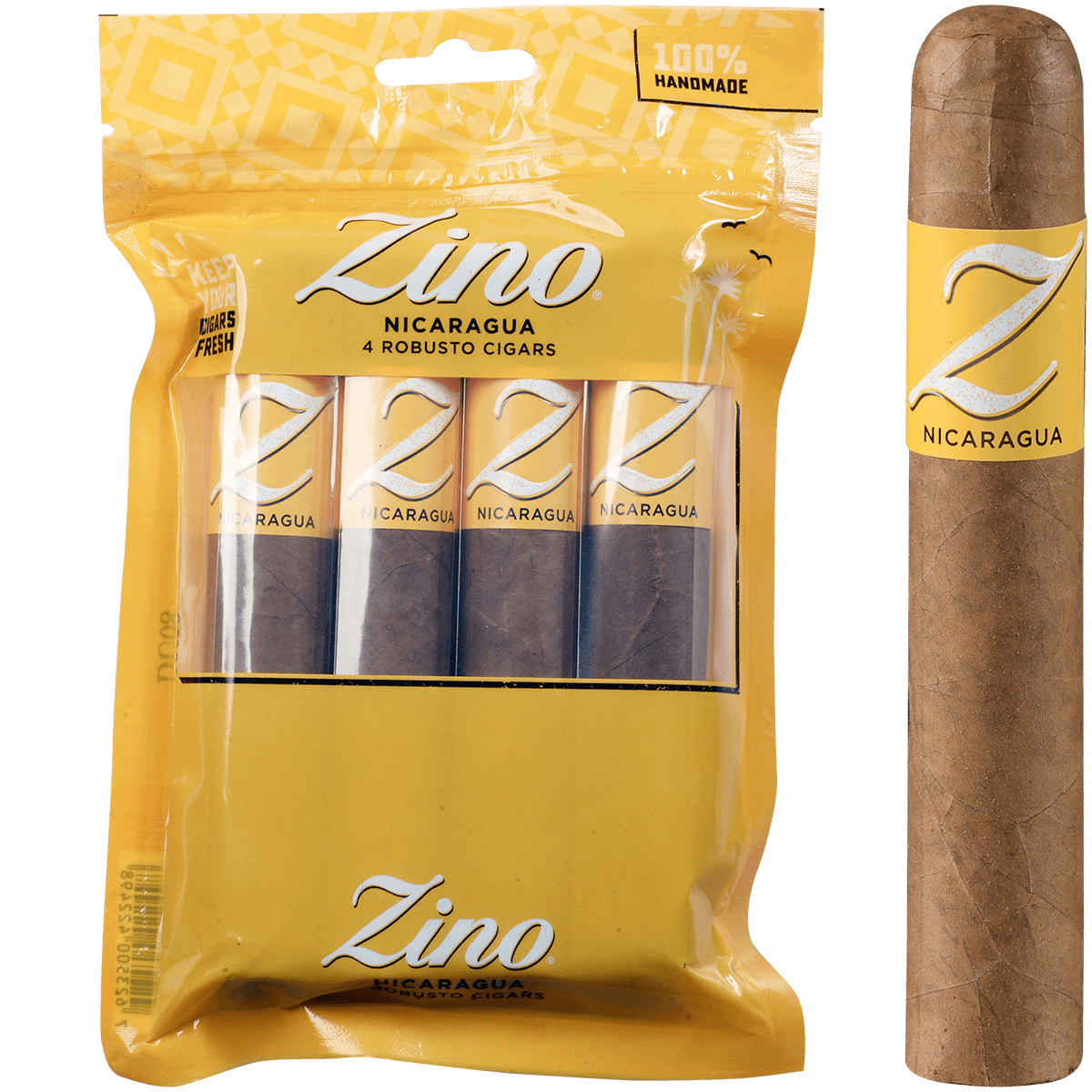 PROMO ZINO NICARAGUA ROBUSTO  FRESH PACK  4 CT.  5 X 54