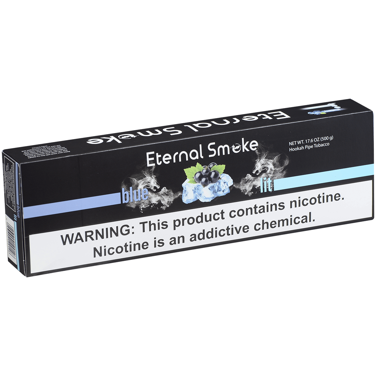 Eternal Smoke Hookah Tobacco Blue Lit 10-50 Cartoon 12 To A Case