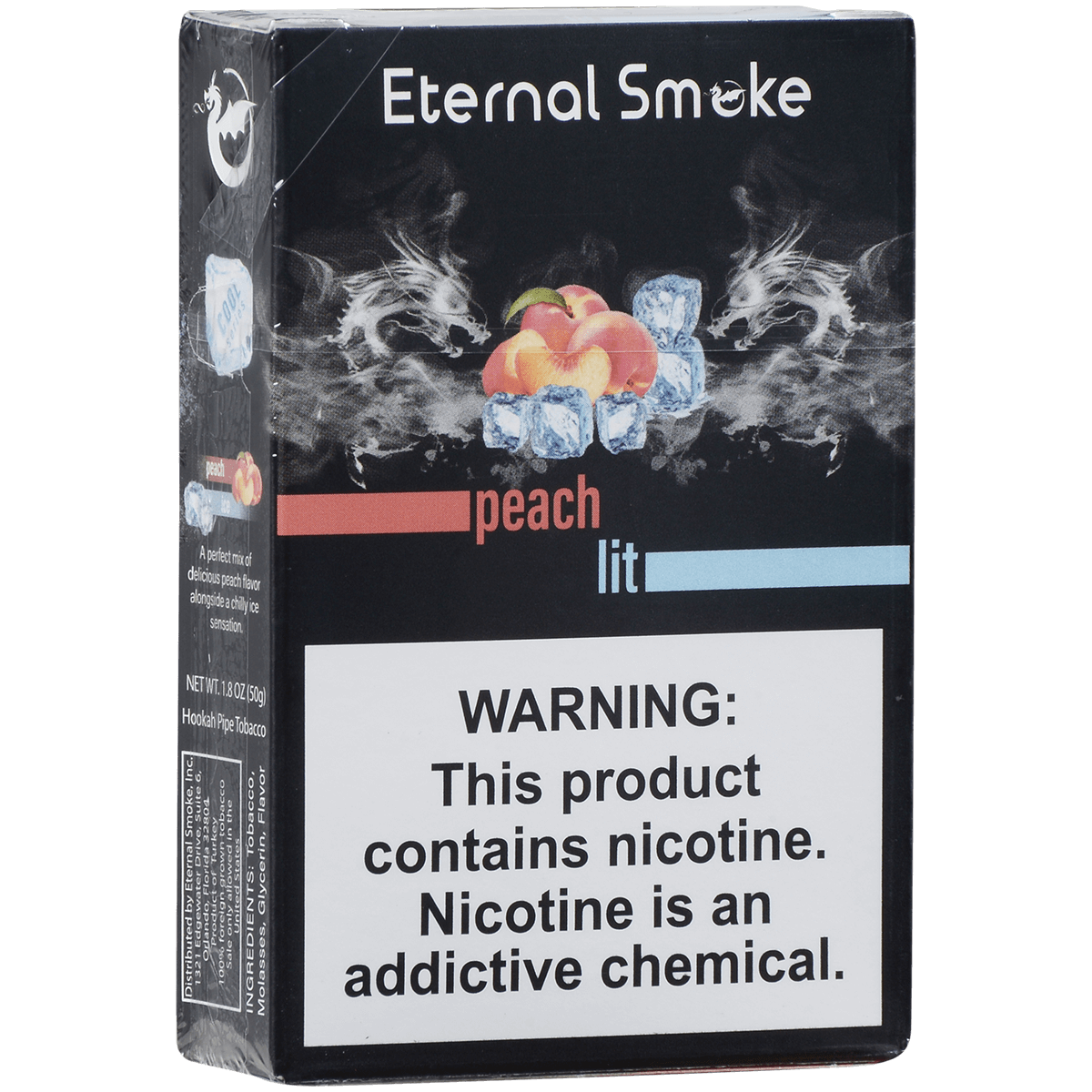 Eternal Smoke Hookah Tobacco Peach Lit 10-50 Carton 12 To A Case