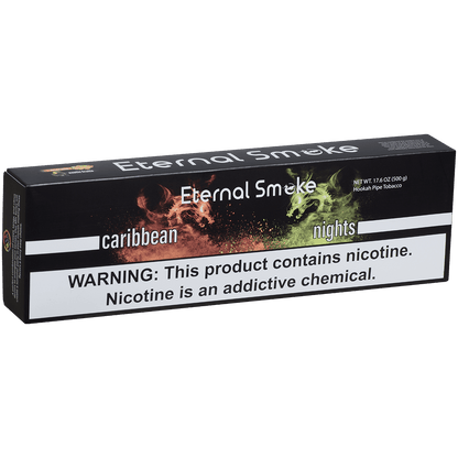 Eternal Smoke Hookah Tobacco Caribbean Nights 10-50 Carton 12 To A Case