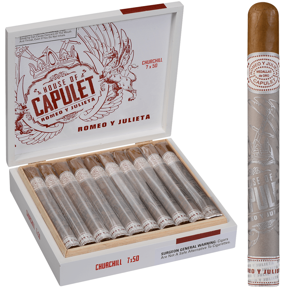 Romeo Y Julieta House Of Capulet Churchill 20 Ct. Box 7.00X50