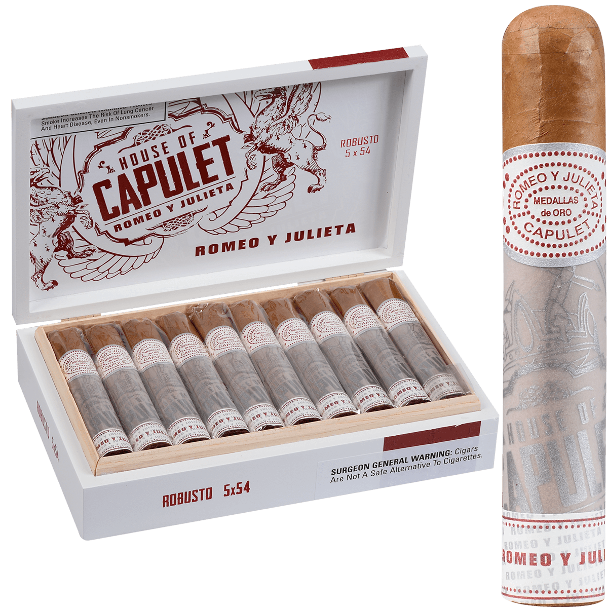 Romeo Y Julieta House Of Capulet Robusto 20 Ct. Box 5.00X54