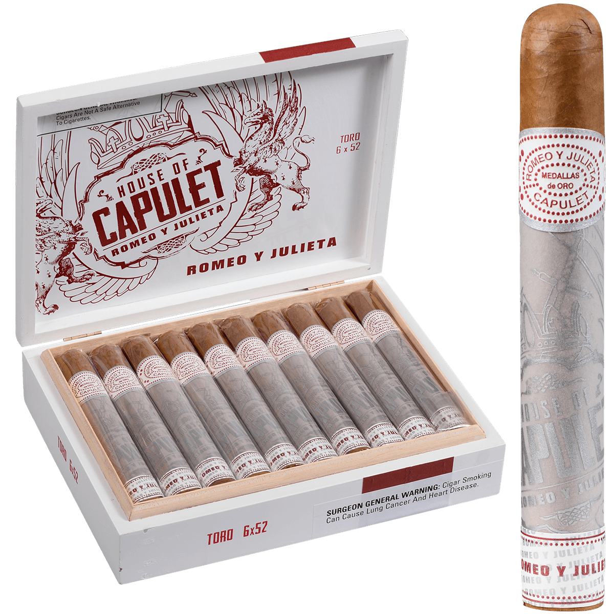 Romeo Y Julieta House Of Capulet Toro 20 Ct. Box 6.00X52