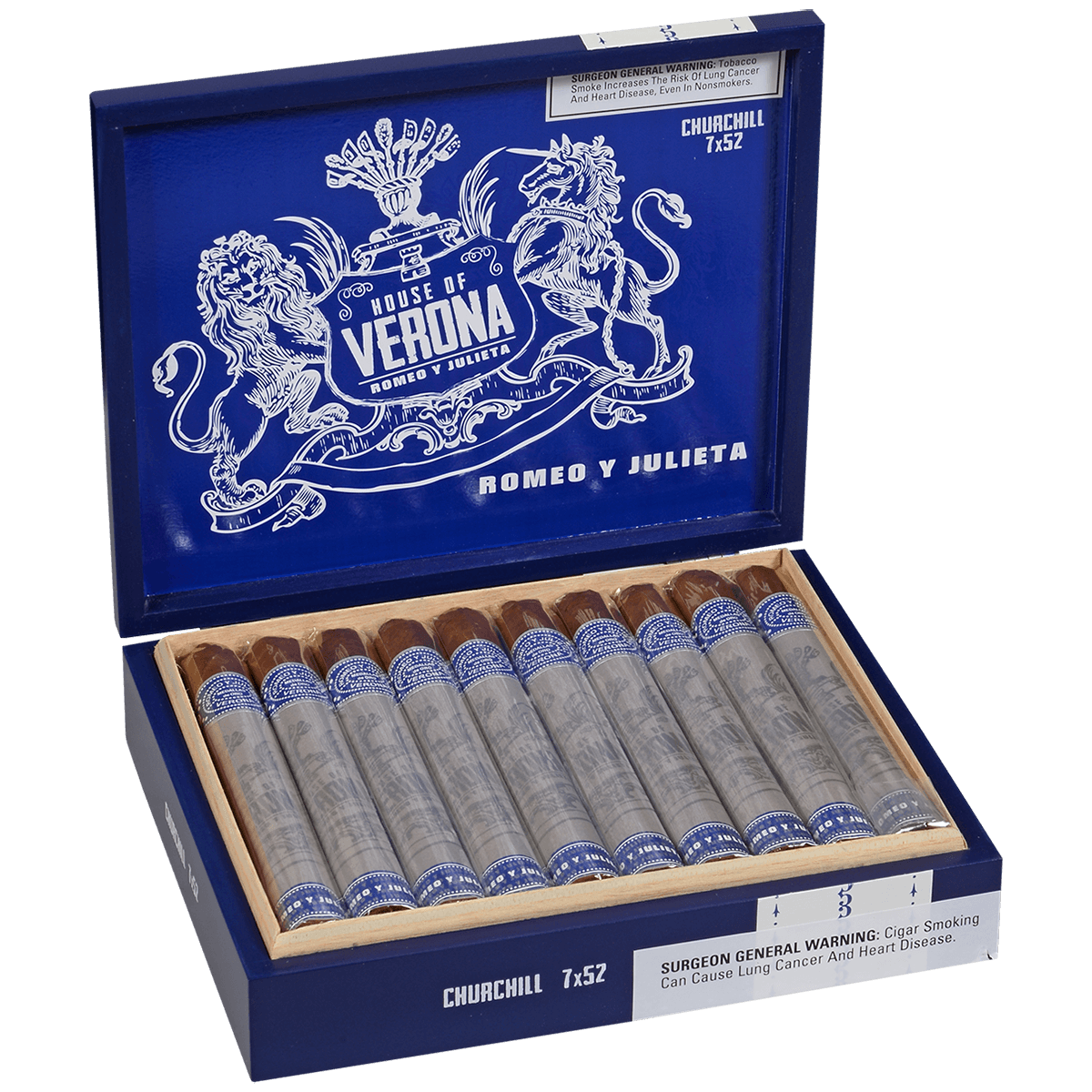 Romeo Y Julieta House Of Verona Churchill 20 Ct. Box 7.00X52