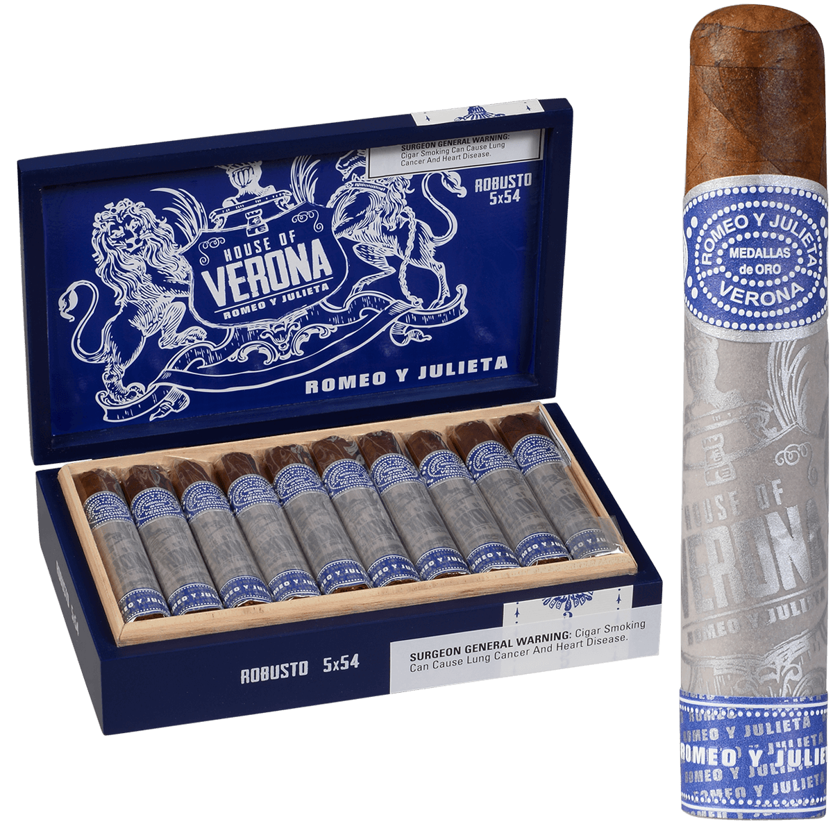 Romeo Y Julieta House Of Verona Robusto 20 Ct. Box 5.00X54