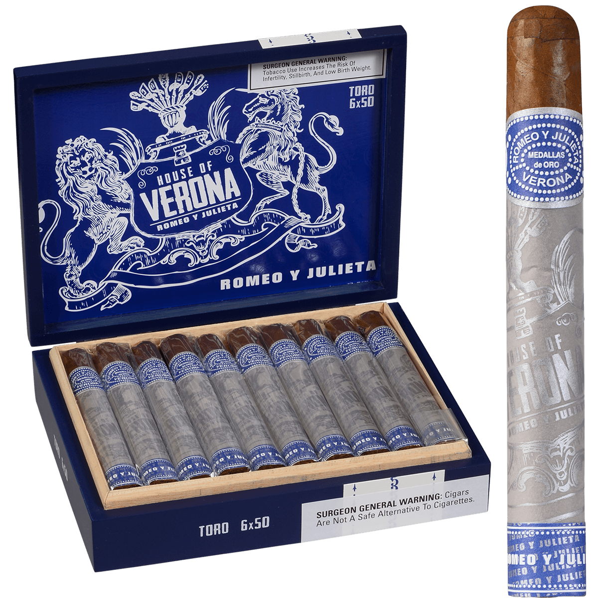 Romeo Y Julieta House Of Verona Toro 20 Ct. Box 6.00X52