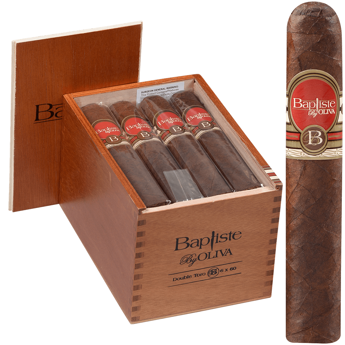 Baptiste By Oliva Double Toro 20 Ct. Box 6.00X60