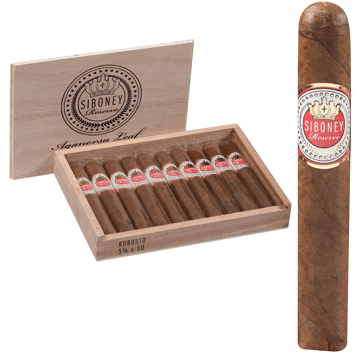 Siboney Reserve By Aganorsa Robusto 10 Ct. Box 5.25X50