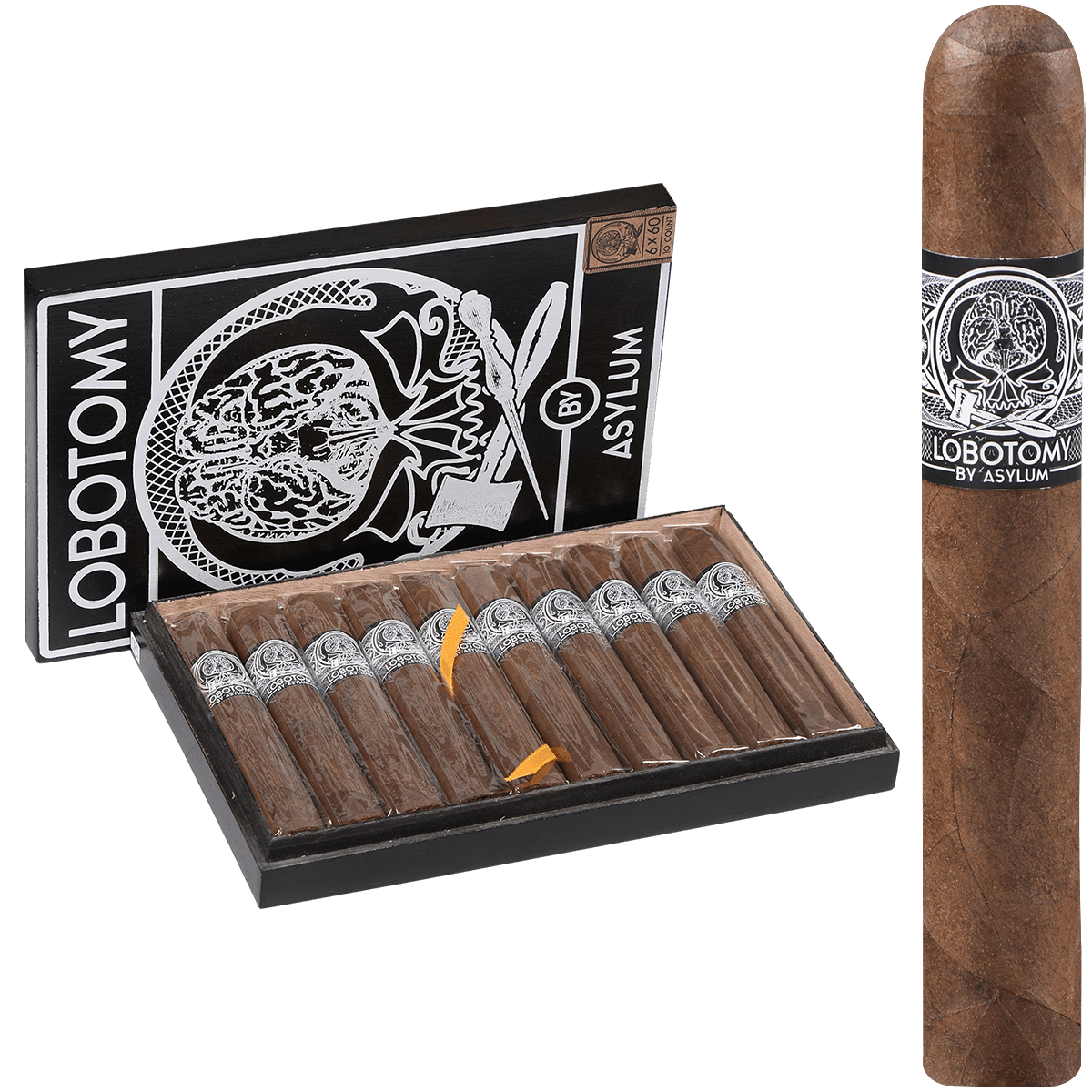 Asylum Lobotomy By Cle Double Toro 10 Ct. Box 6.00X60