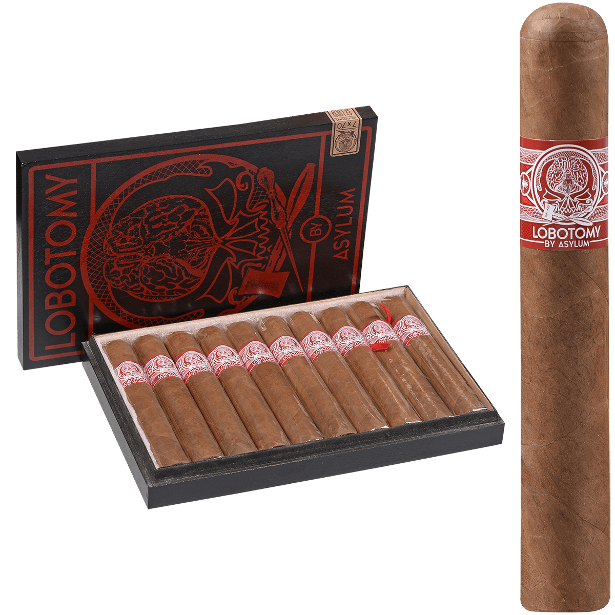 Asylum Lobotomy By Cle Corojo Double Toro 10 Ct. Box 6.00X60