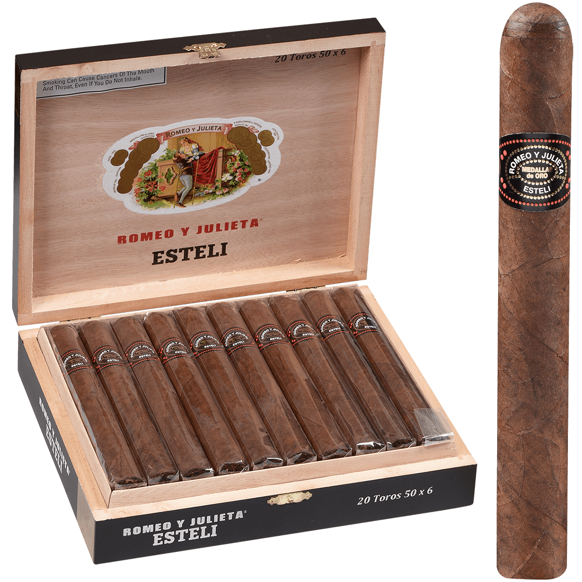 Romeo Y Julieta Esteli Toro 20 Ct. Box 6.00X50