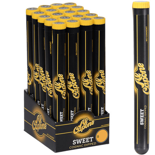 Al Capone Sweet Cognac Cigar 20 Ct. Tube Upright Box 5.50X26