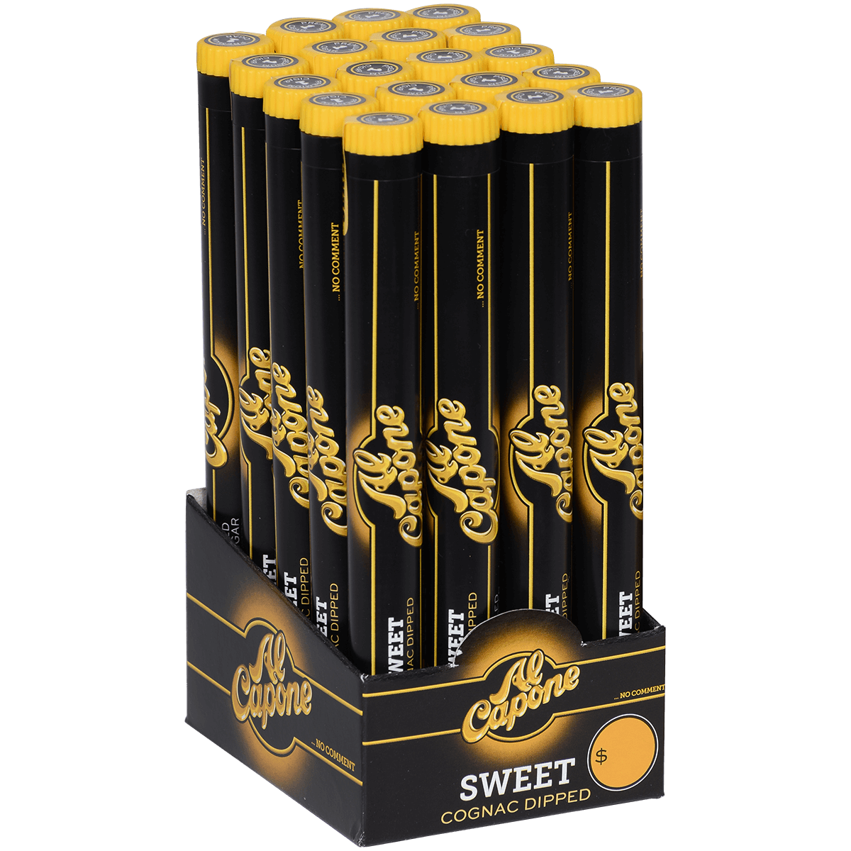 Al Capone Sweet Cognac Cigar 20 Ct. Tube Upright Box 5.50X26