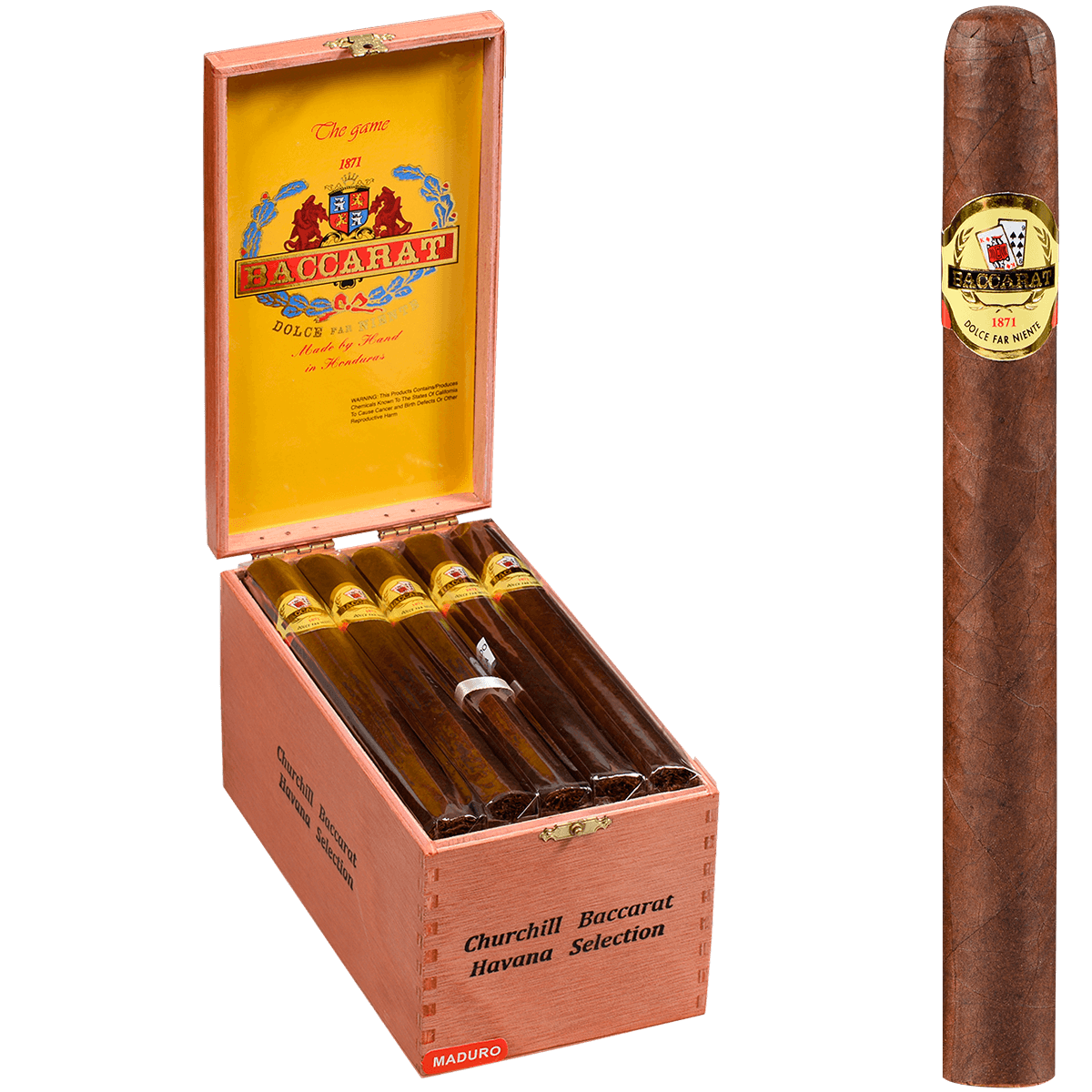 Baccarat The Game Churchill Maduro 25 Ct. Box 7.00X48