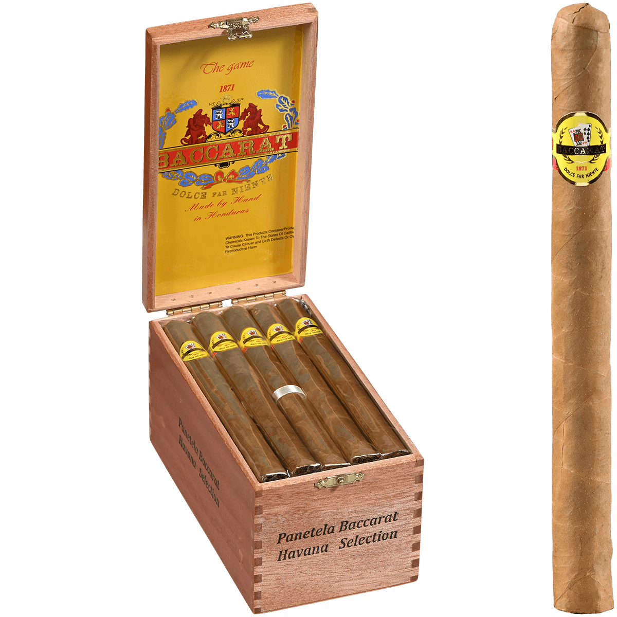 BACCARAT "THE GAME" PANETELA NATURAL 25 CT. BOX 6.00X38