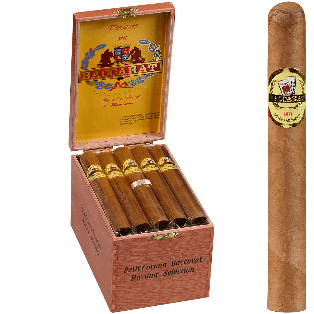 Baccarat The Game Petit Corona Natural 25 Ct. Box 5.50X44