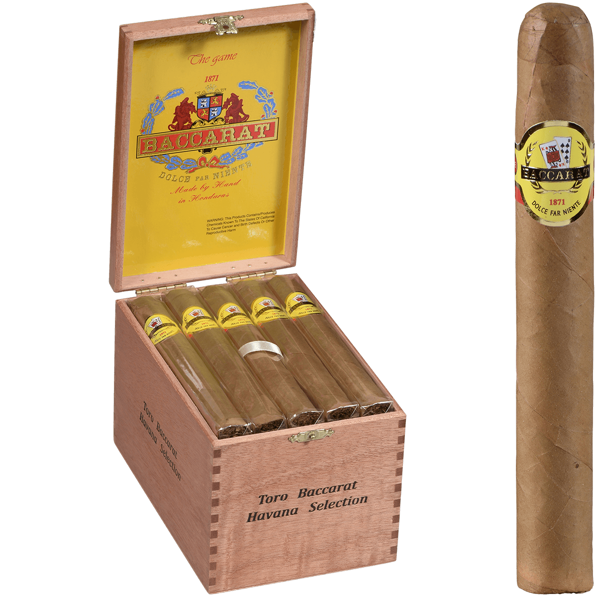 Baccarat The Game Toro Natural 25 Ct. Box 6.00X50