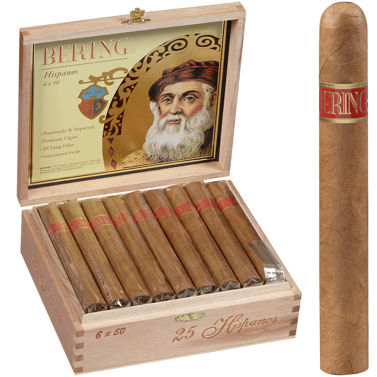 Bering Hispano Natural 25 Ct. Box 6.00X50