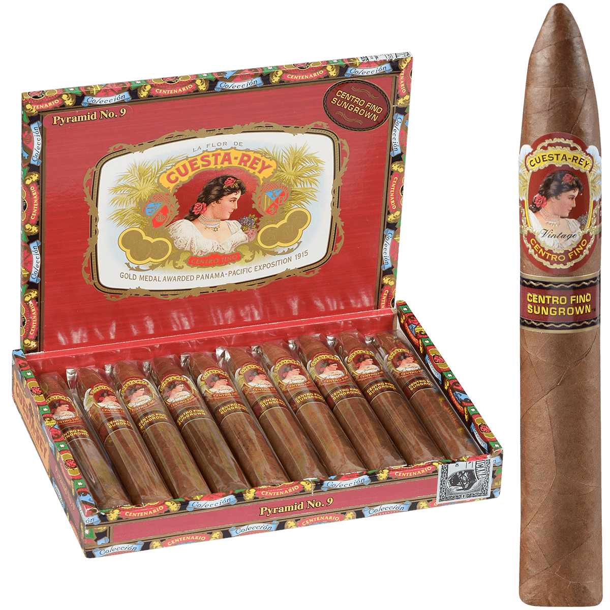 Cuesta-Rey Centro Fino Pyramid #9 10 Ct. Box 6.25X52