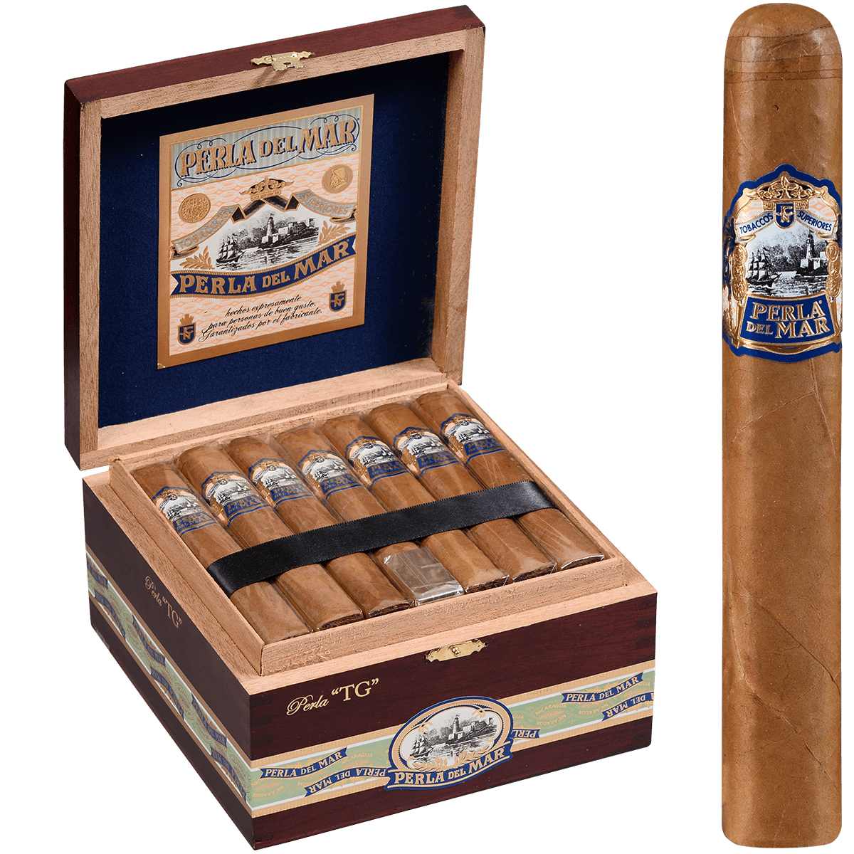 Perla Del Mar Perla Shade Double Toro 25 Ct. Box 6.00X60