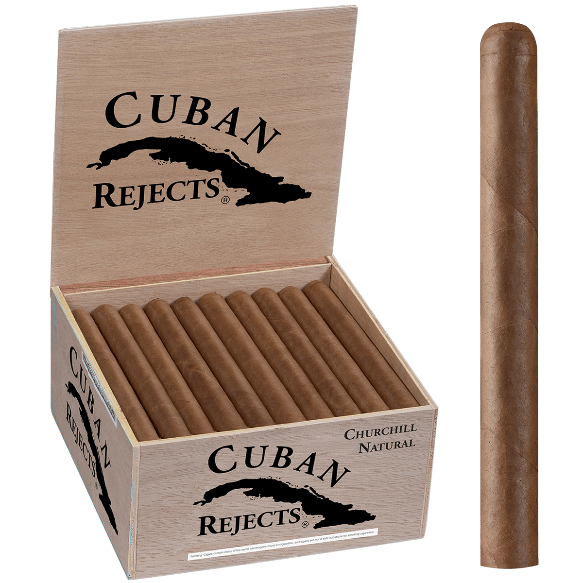 Cuban Rejects Churchill Natural 50 Ct. Box 7.00X48